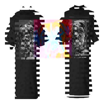 ボクサー 犬 カラフル イラスト グラフィック Tシャツ - Kawaiitshirt