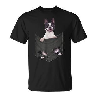 ボストンテリア愛好家のためのポケットに入った面白いボストンテリア Tシャツ - Kawaiitshirt