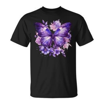 ボヘミアン パープルバタフライ レトロ 魔女の蛾 ヴィンテージ ラベンダー Tシャツ - Kawaiitshirt