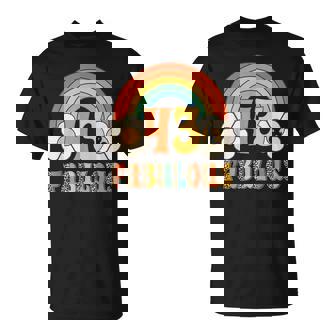 ボーホー レオパード レインボー 43 & ファビュラス ヴィンテージ 43歳の誕生日 Tシャツ - Kawaiitshirt