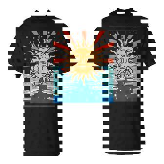 ボーホー 太陽と月 天体 三日月 フェイズ Tシャツ - Kawaiitshirt