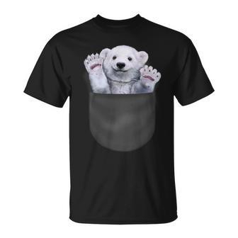 ポケット 北極熊 クマ Tシャツ - Kawaiitshirt