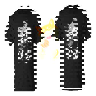 ポケット 柴犬 バスケットボール かわいい バラー 犬 メンズ レディース キッズ Tシャツ - Kawaiitshirt