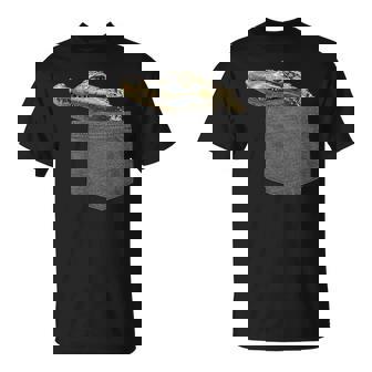 ポケットにワニ 愉快なアニマルデザイン Tシャツ - Kawaiitshirt