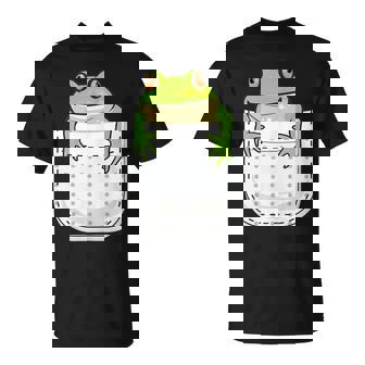 ポケットに入ったカエルのシャツ 面白いカエルのtシャツ カエルの恋人 Tシャツ - Kawaiitshirt