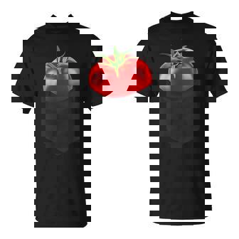 ポケットに入ったトマト、胸に面白いトマト。 Tシャツ - Kawaiitshirt