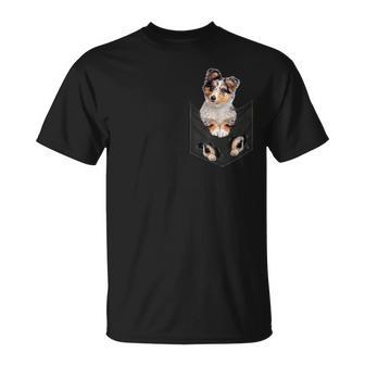 ポケットに入った面白いシェットランドシープドッグ シェルティー愛好家に Tシャツ - Kawaiitshirt
