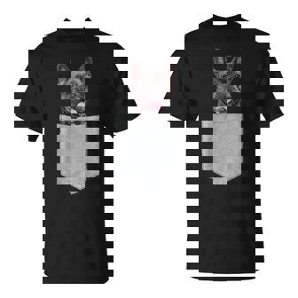 ポケットの中のフレンチブルドッグかわいいフレンチブルドッグオーナーギフト Tシャツ - Kawaiitshirt