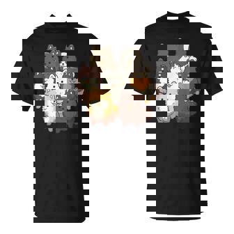 ポメラニアン ドッグ グループ かわいい ペット ブラック ホワイト チョコレート ポンポン Tシャツ - Kawaiitshirt