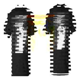 マルチーズ 面白いtシャツ 犬 ムンクの叫び かわいい メンズ 子供 おもしろ 服 グッズ ネタ わんこ Tシャツ - Kawaiitshirt