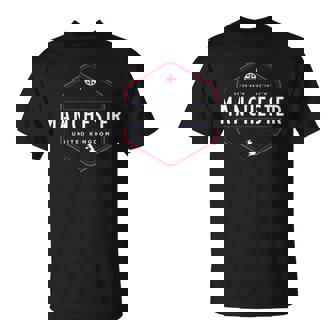 マンチェスター イギリス イギリス 地図フラグ グラフィック Tシャツ - Kawaiitshirt