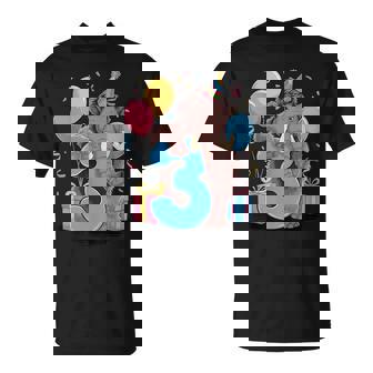 マンモス 3歳の誕生日 男の子 女の子 3歳 3歳 マンモス Tシャツ - Kawaiitshirt