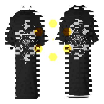 ミツバチユーモア六角形ナチュラルスタイル Tシャツ - Kawaiitshirt