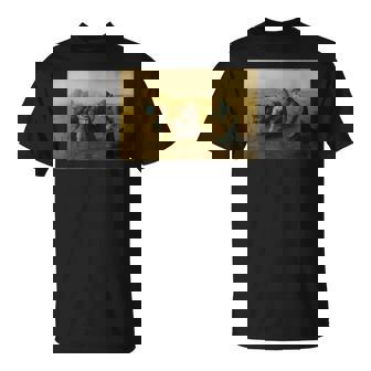 ミレー風アート猫の田植え 農作業をする三匹の猫たち Tシャツ - Kawaiitshirt