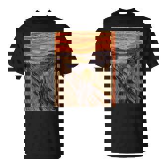 ムンクの叫び【世界の名画】エドヴァルド・ムンク Edvard Munch 美術館アート Tシャツ - Kawaiitshirt