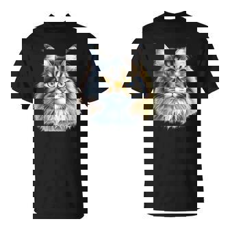 メインクーン 猫の肖像画 Tシャツ - Kawaiitshirt