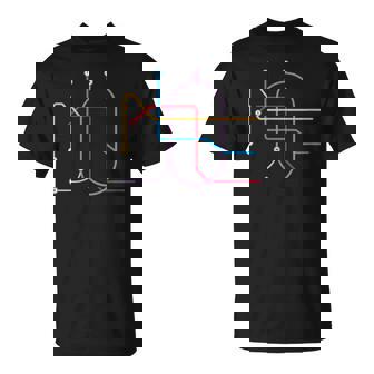 メトロ 名古屋 全線 線路図 列車 地下鉄 Tシャツ - Kawaiitshirt