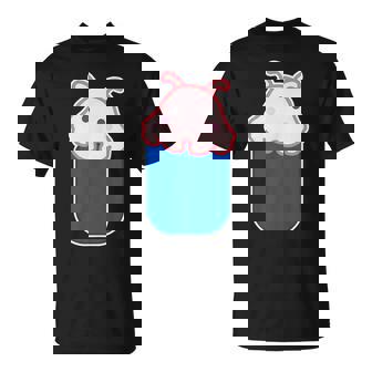 メンダコ（いん ざ ポケット）ワンポイント 胸【どうぶつフレンズ】ゆるくて かわいい 動物 グッズ イラスト 面白い Tシャツ - Kawaiitshirt