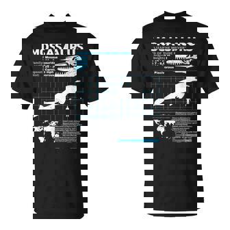 モササウルスファクトシート恐竜科学ファクトシート Tシャツ - Kawaiitshirt