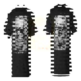 モダンなヒップホップ、レトロ、ヴィンテージ、エッジの効いた Y2k Hip Hop アーバン ストリートウェア、スカル Tシャツ - Kawaiitshirt