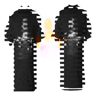 モナリザ 面白いtシャツ ジム 筋トレ 絵画 美術 メンズ おもしろ 面白い 服 おもしろグッズ ネタ Tシャツ - Kawaiitshirt