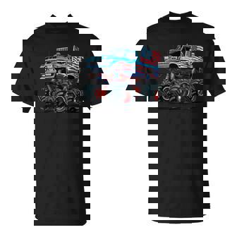 モンスタートラック 幼児用 キッズ アメリカ国旗 モンスタートラック Tシャツ - Kawaiitshirt