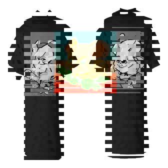 ヤマネ かわいい緑の葉 大きな目 愛らしい甘い動物 Tシャツ - Kawaiitshirt