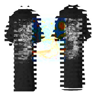 ユニコーン恋人のためのユニコーン恋人のスターリーナイトヴァンゴッホ Tシャツ - Kawaiitshirt