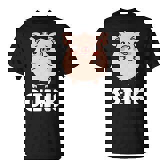 ユーモア豚 ミニマリスト かわいい 面白い豚 長袖tシャツ Tシャツ - Kawaiitshirt