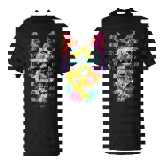 ヨークシャーテリア サングラス 愛犬家 スウィートヨーキー Tシャツ - Kawaiitshirt