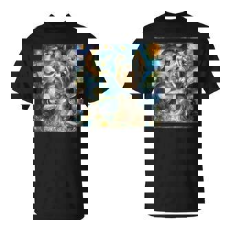 ヨークシャーテリア 星月夜シャツ ヴィンセント・ヴァン・ゴッホ ヨーキー Tシャツ - Kawaiitshirt