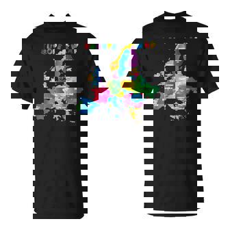 ヨーロッパ地図、国旗、ヨーロッパ諸国 Tシャツ - Kawaiitshirt