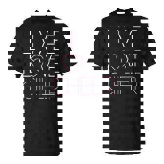 ライブ ラブ チアガール チアリーディング隊 チアリーダーチーム Tシャツ - Kawaiitshirt