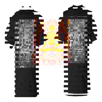 ラトナサンバヴァ チベット仏教 タンカ 曼荼羅 仏教 Tシャツ - Kawaiitshirt