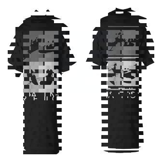 ラフティング シルエット 川 ラフト アウトドア ラフティング スポーツ Tシャツ - Kawaiitshirt