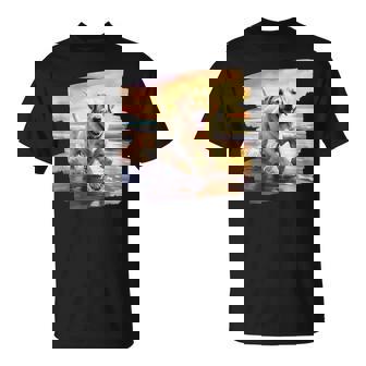 ラブラドールオンザビーチ、ラボ、犬、ラブラドール子犬 Tシャツ - Kawaiitshirt