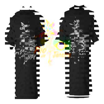 リオデジャネイロブラジルヴィンテージサンバカーニバルダンサーと旗 Tシャツ - Kawaiitshirt