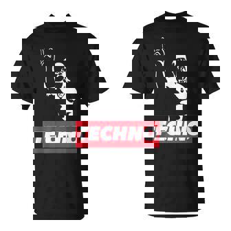 レイバー、Dj、ハードテクノパーティー、フェスティバルのためのテクノバイキング Tシャツ - Kawaiitshirt