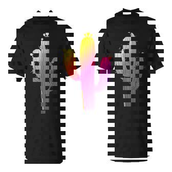 レインボーサボテン 砂漠の夕日と太陽の雰囲気 Tシャツ - Kawaiitshirt