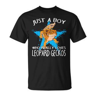 レオパード・ゲッコーが大好きな男の子です。トカゲ 爬虫類 ヒョウモントカゲモドキ Tシャツ - Kawaiitshirt