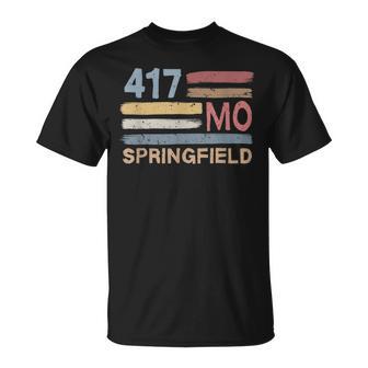 レトロ スプリングフィールド エリアコード 417 ミズーリ州 Tシャツ - Kawaiitshirt