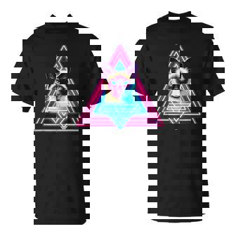 レトロな三角形のピラミッド猫のシャム猫 Tシャツ - Kawaiitshirt