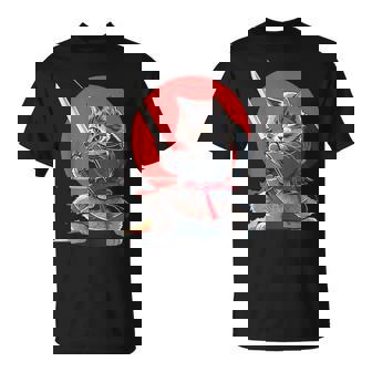 レトロな日本の侍猫グラフィック 猫愛好家 Tシャツ - Kawaiitshirt