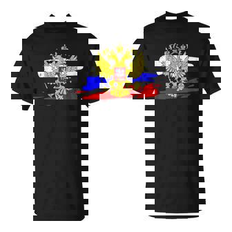 ロシア国章 ロシア国旗 イーグルエンブレム付き Tシャツ - Kawaiitshirt