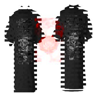 ロマンティックローズ レッド 美的 ゴシックローズ Tシャツ - Kawaiitshirt