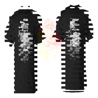 ローズシャツ 美しいピンクのバラとつぼみ Tシャツ - Kawaiitshirt