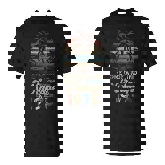 ヴィンテージ 1975 パームツリー サンセット 50歳 誕生日 レトロ Tシャツ - Kawaiitshirt