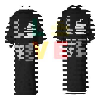 ヴィンテージ I Love Curling Curling Lover レトロカーリング Tシャツ - Kawaiitshirt