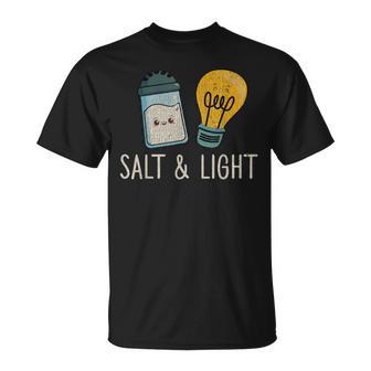 ヴィンテージ キュート ソルトライト 聖書 詩 マタイ 誇り高きクリスチャン Tシャツ - Kawaiitshirt