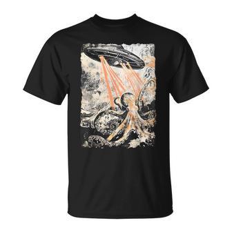 ヴィンテージ タコ Ufo Uap エイリアン タコ タコ Tシャツ - Kawaiitshirt